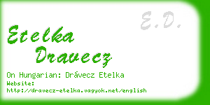 etelka dravecz business card